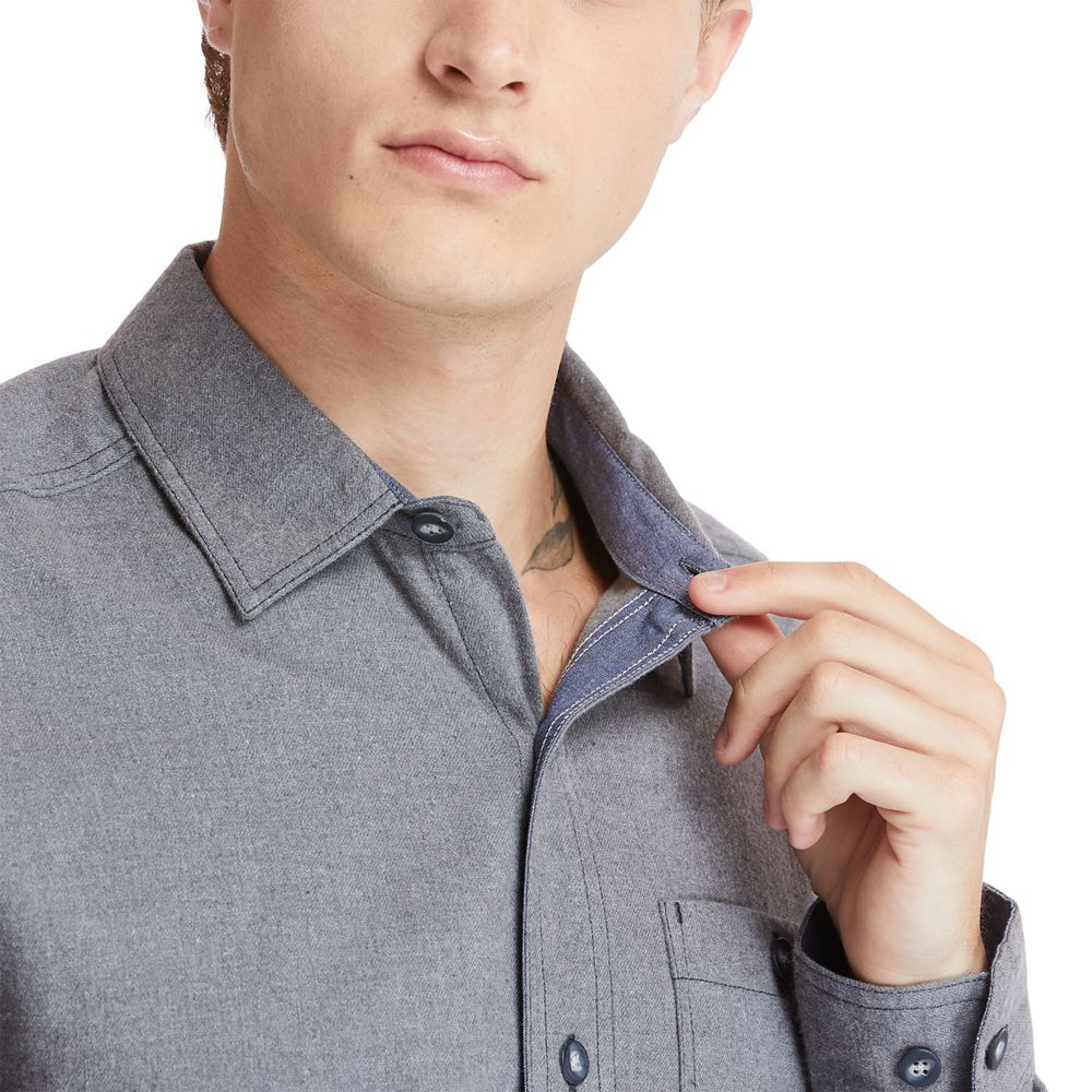 Camisa Masculino - Timberland Pro® Woodfort Mid-Weight Flex Flannel Work - JVOKL3682 - Cinzentas